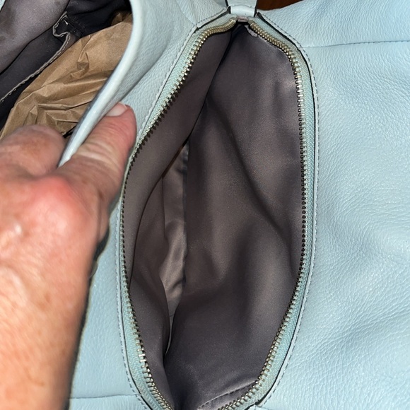 Coach  Phoebe  pebbled leather Light Blue Triple compartment, shoulder bag 26224 - Picture 10 of 17